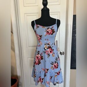 Floral sun cocktail beach summer spring dress